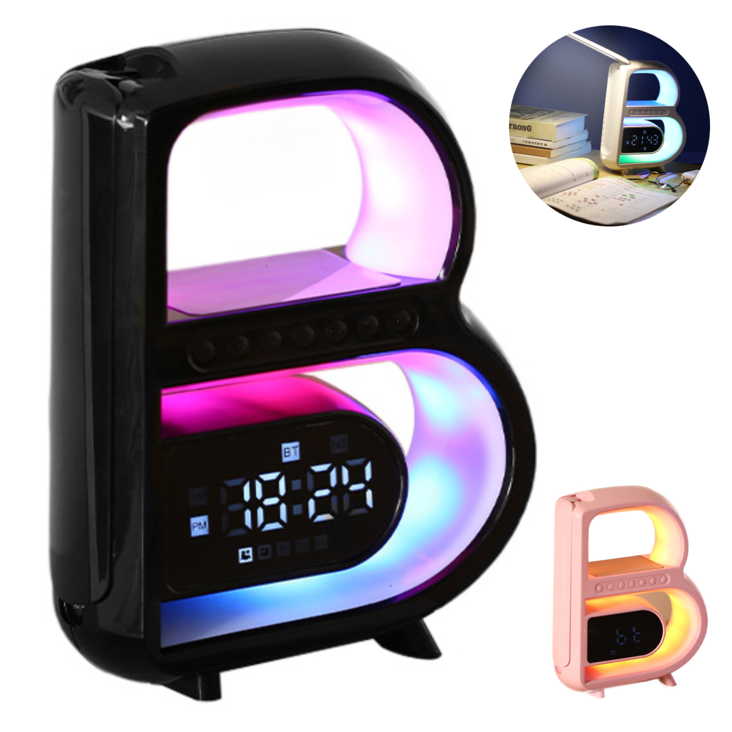3 in 1 Desk Lamp w/ Wireless Charging / Bluetooth Speaker 3