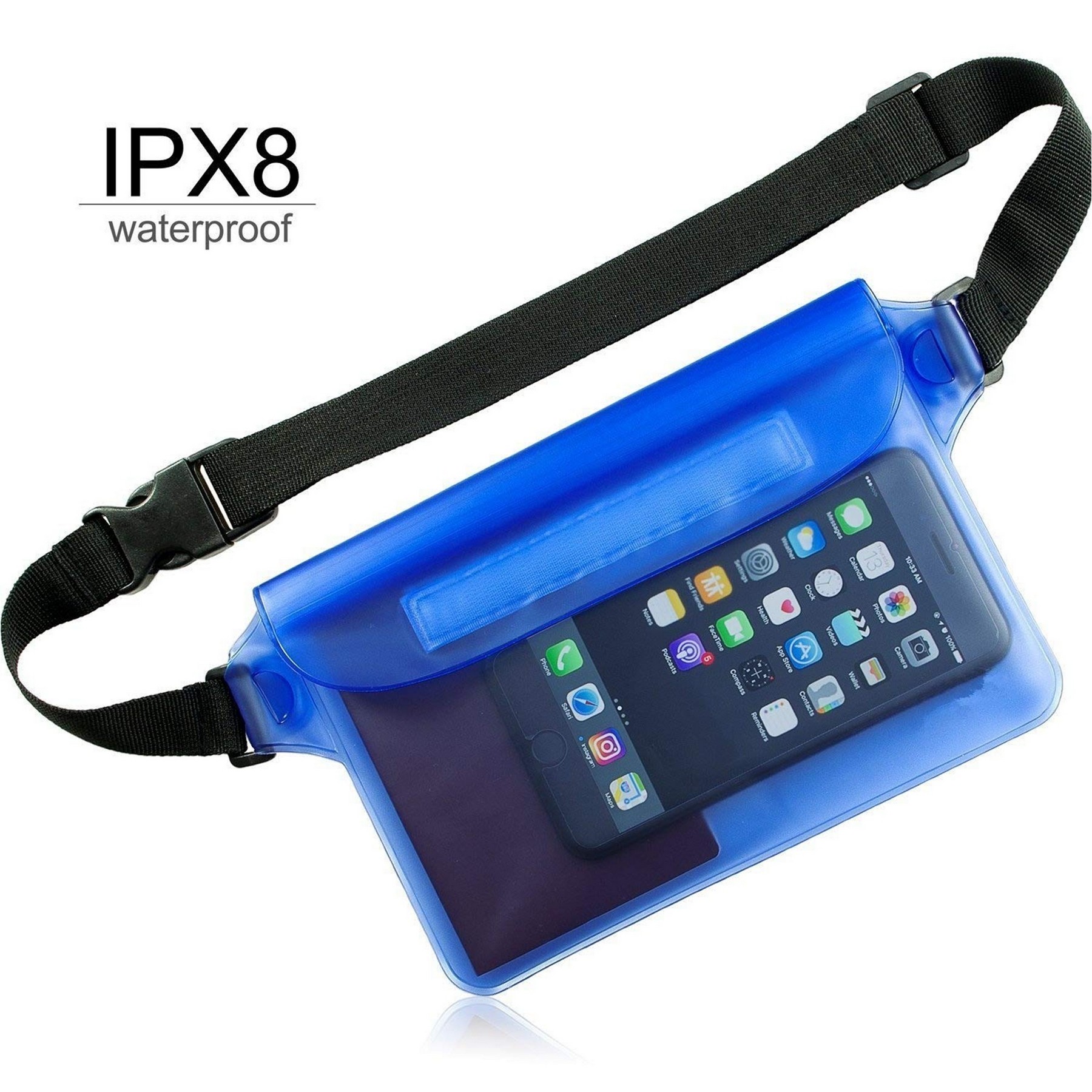 PVC Storage Waist Bag With Adjustable Belt Strap 6