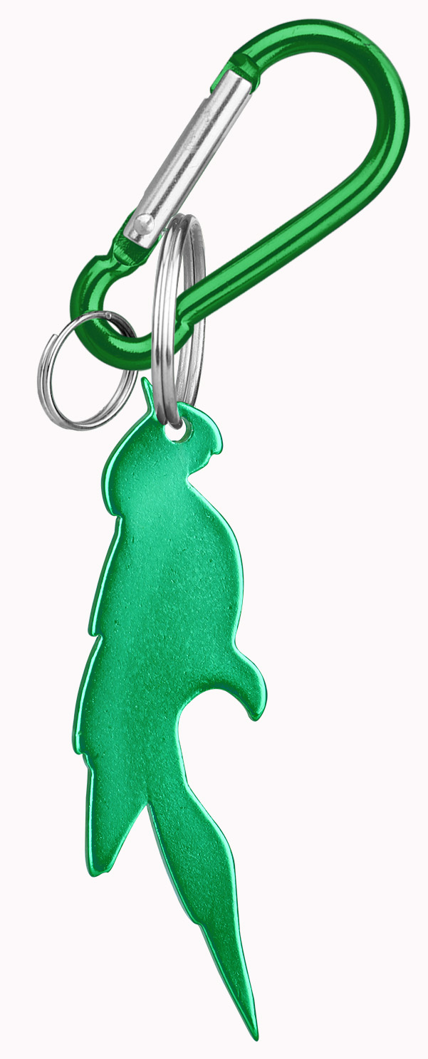 Parrot Shaped Bottle Opener Key Holder and Carabiner 1