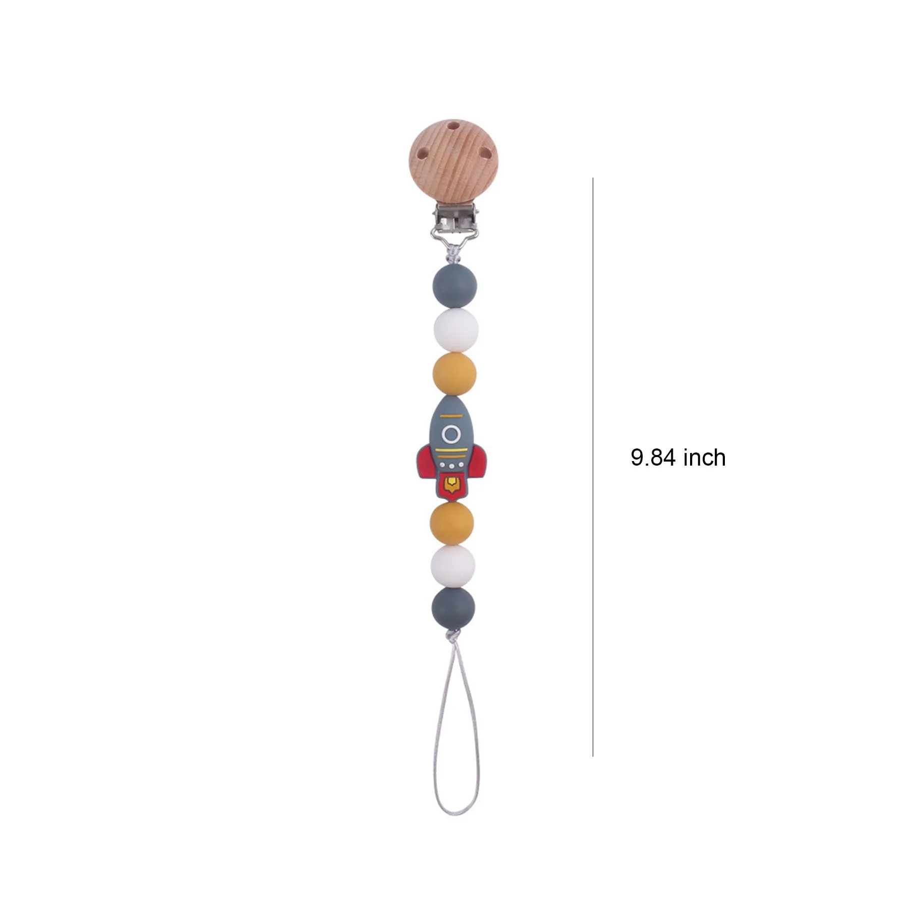 Cartoon Rocket Pacifier Chain 3