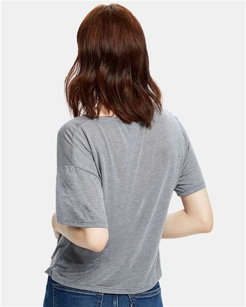 Women's Boxy Open Neck Tee - US309 13