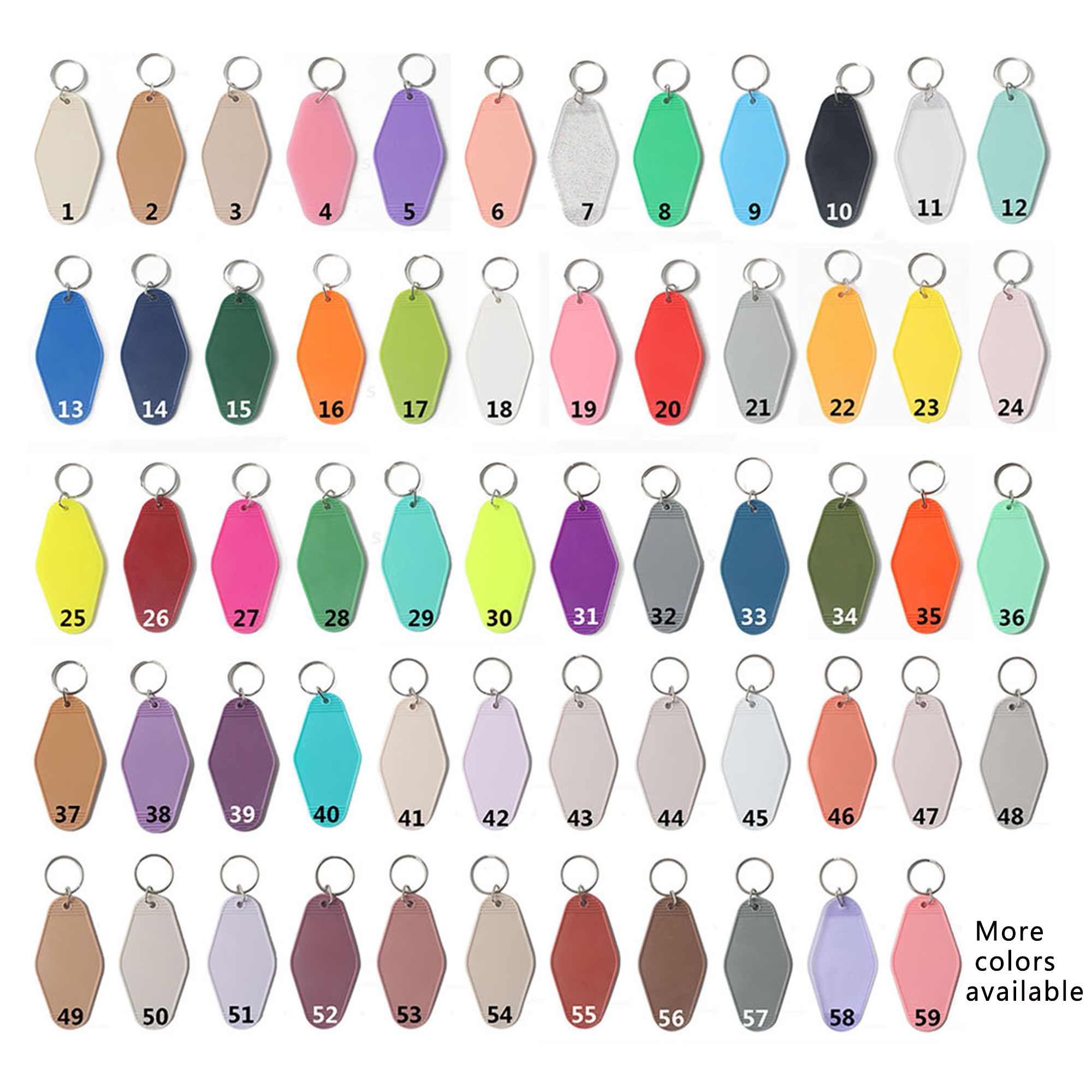 Plastic Diamond Hotel Keycard Keychain 5