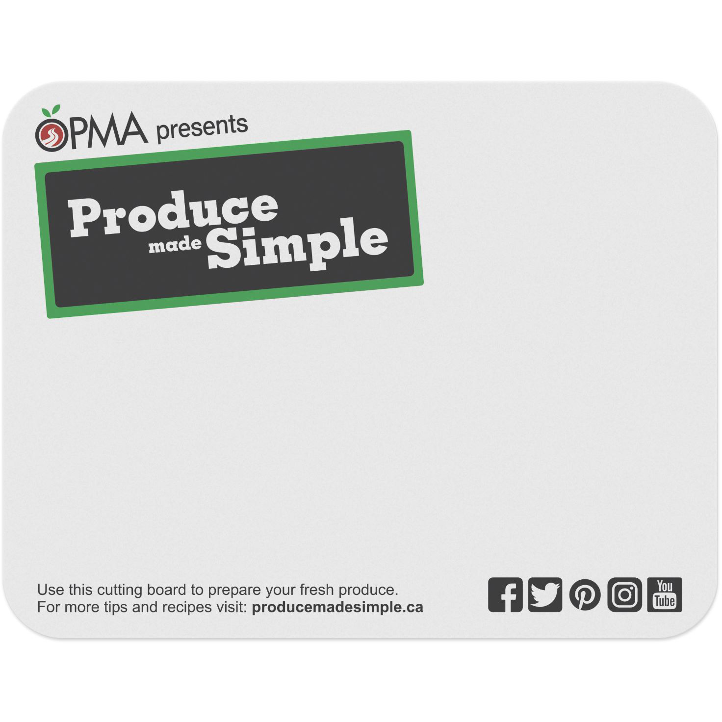 Flexible Cutting Board on FDA approved .030 clear plastic (11.5" x 14.75") Sub-Surface Full Colour
