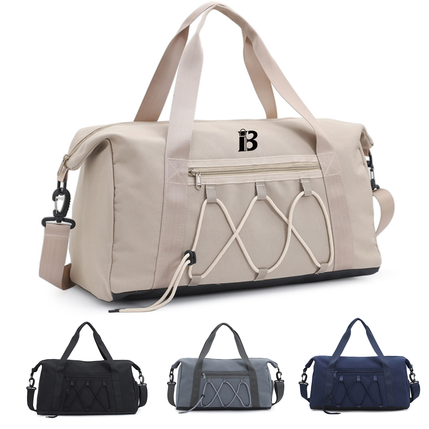 Large Travel Oxford Duffel Bag w/ Shoe Compartment 2