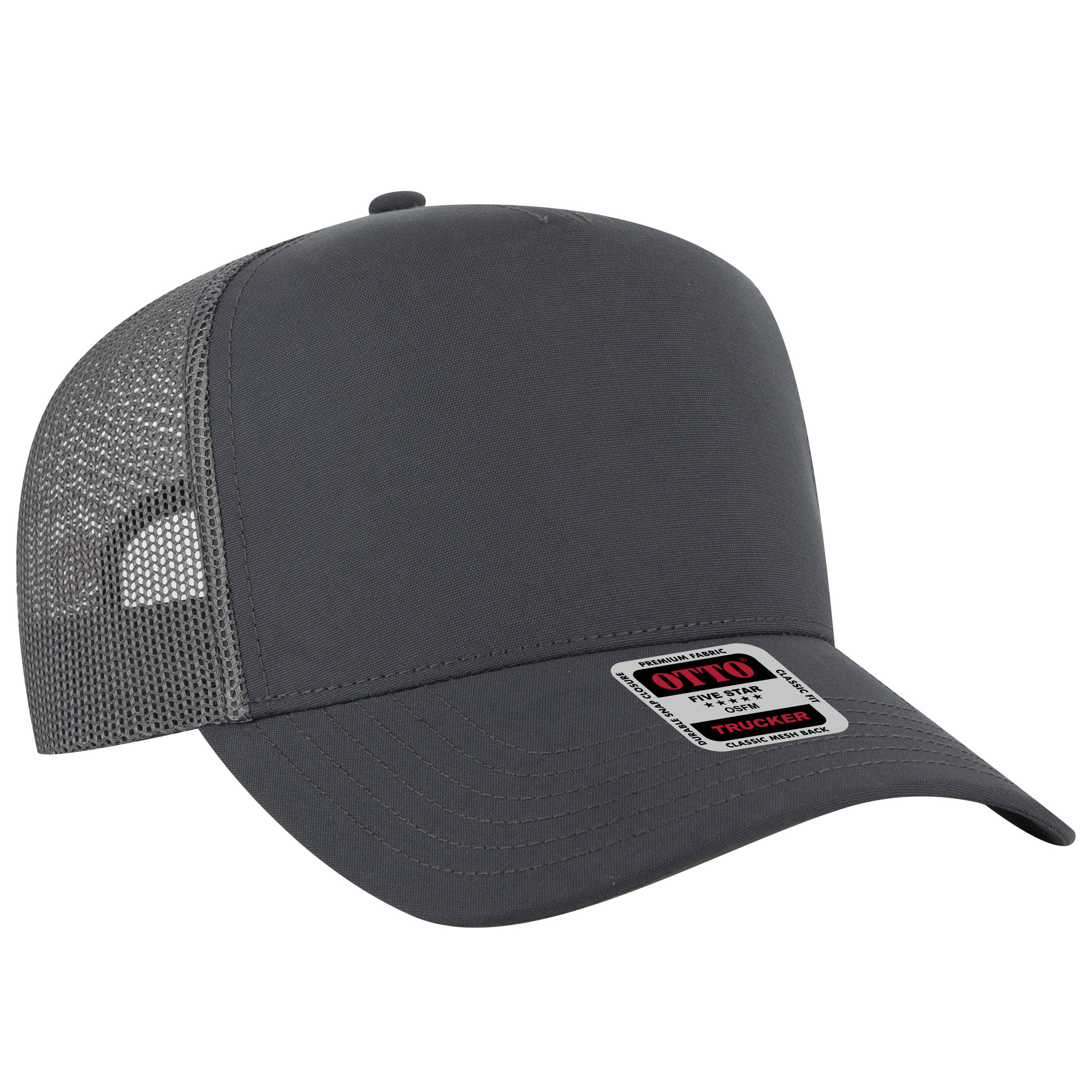 OTTO CAP® 5 Panel Mid Profile Mesh Back Trucker Hat 21