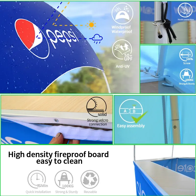 Promotional Dome Kiosk Tent With Removable Counter Table 3
