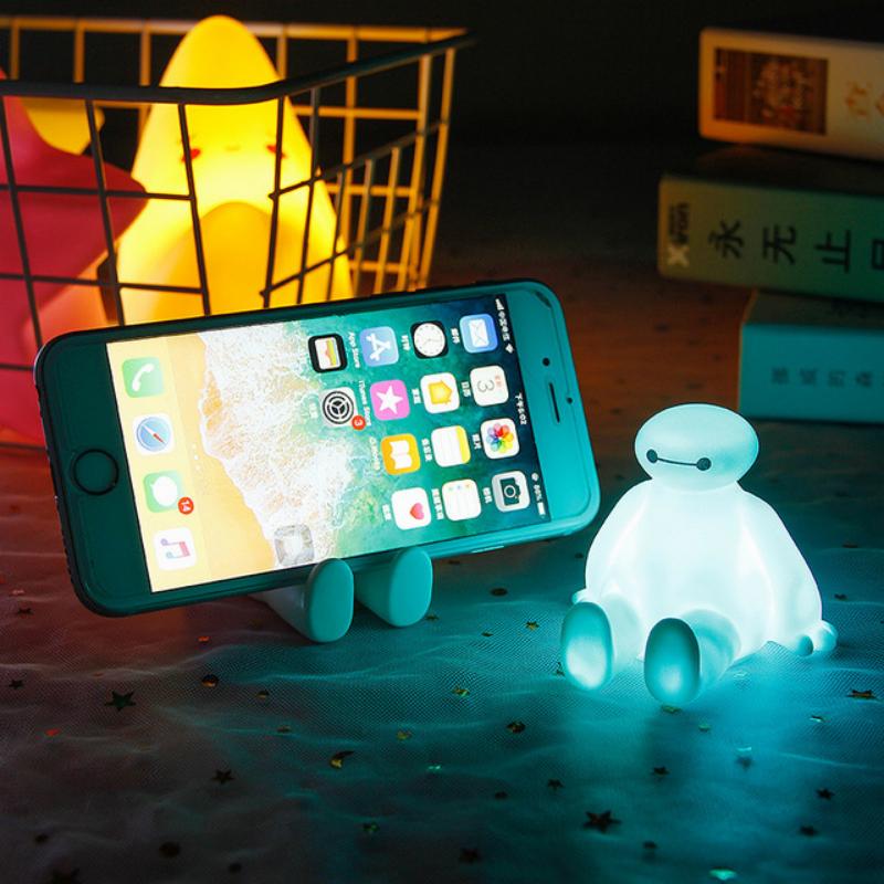Baymax Shaped Night Light Mobile Phone Holder Stand 4