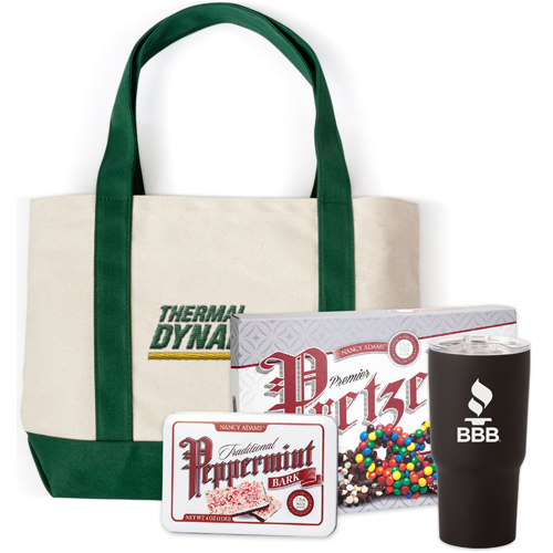 Embroidered Canvas Boat Tote Gift Set, custom tote bag with logo imprint 2
