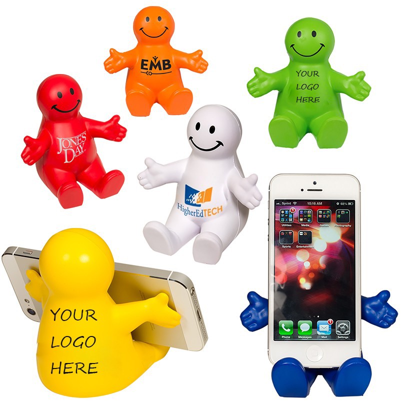 4 Inch Squeezable Smile Stress Reliever Phone Stand 2