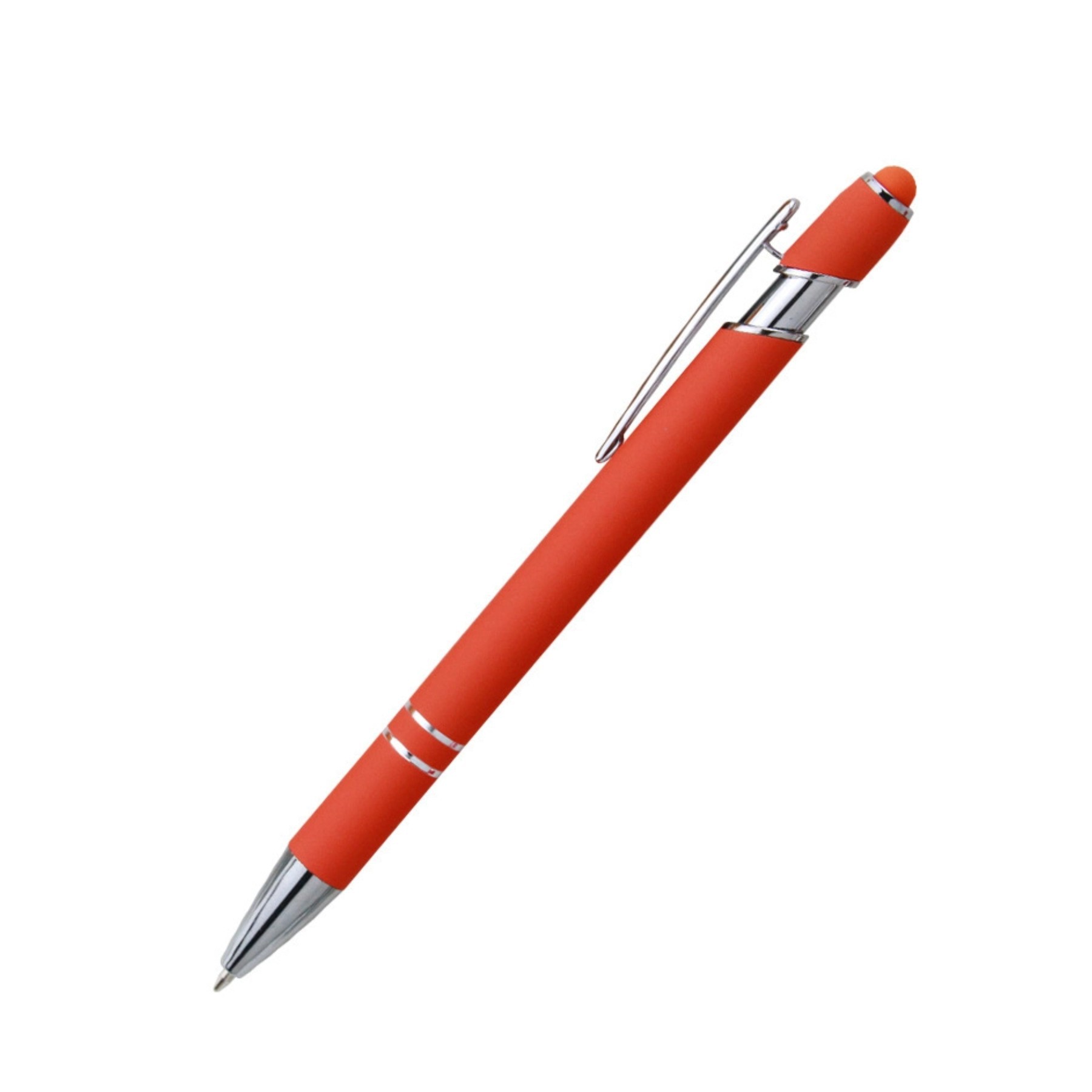 Rubber Soft Touch Ballpoint Pen With Stylus Tip 5