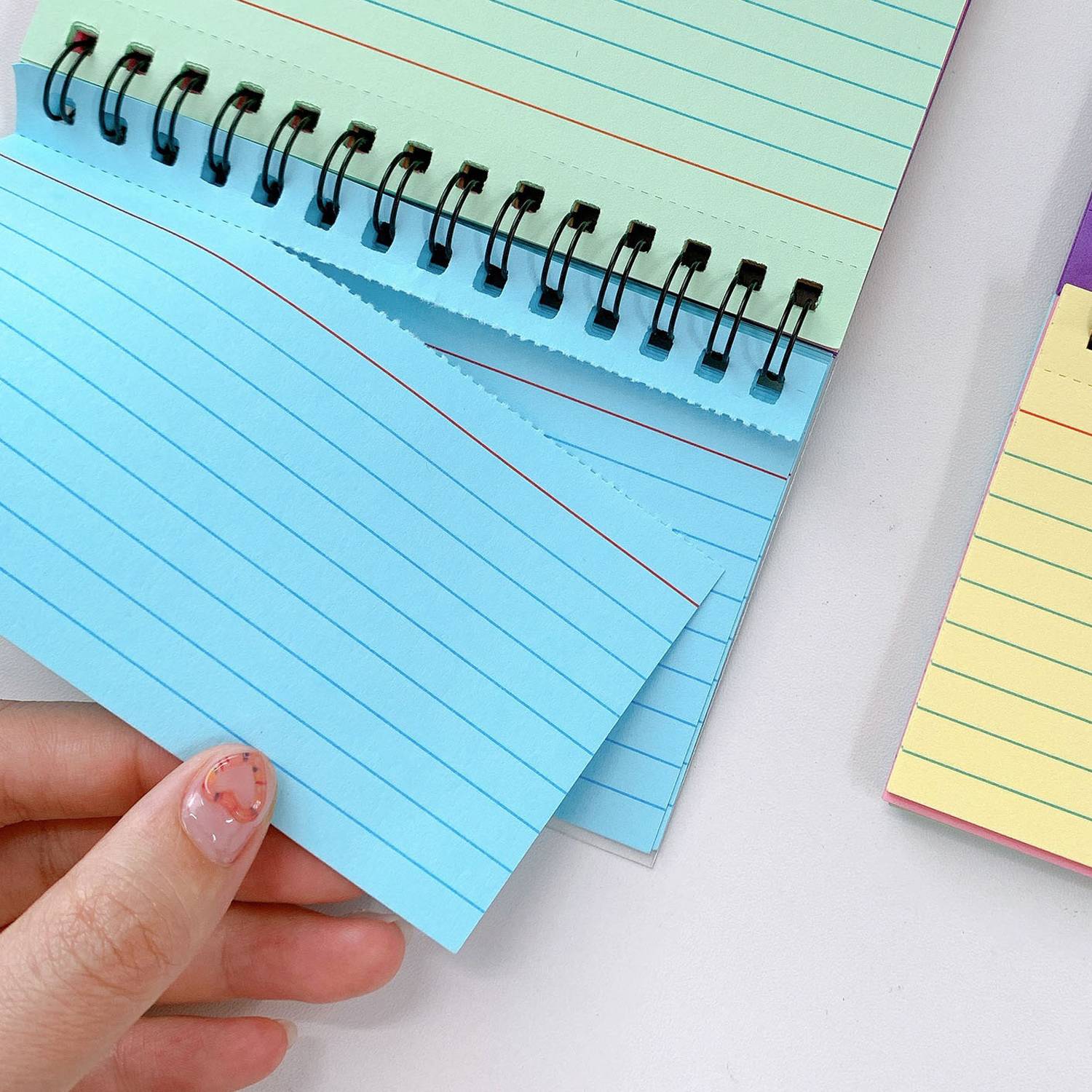 50 Sheets Tearable Spiral Bound Lined Index Cards 7