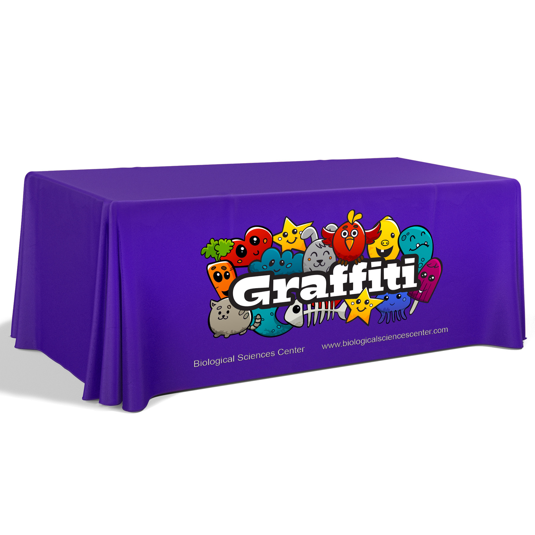 6' Premium Draped Standard Table Cover(Full Color Dye Sublimation) 32