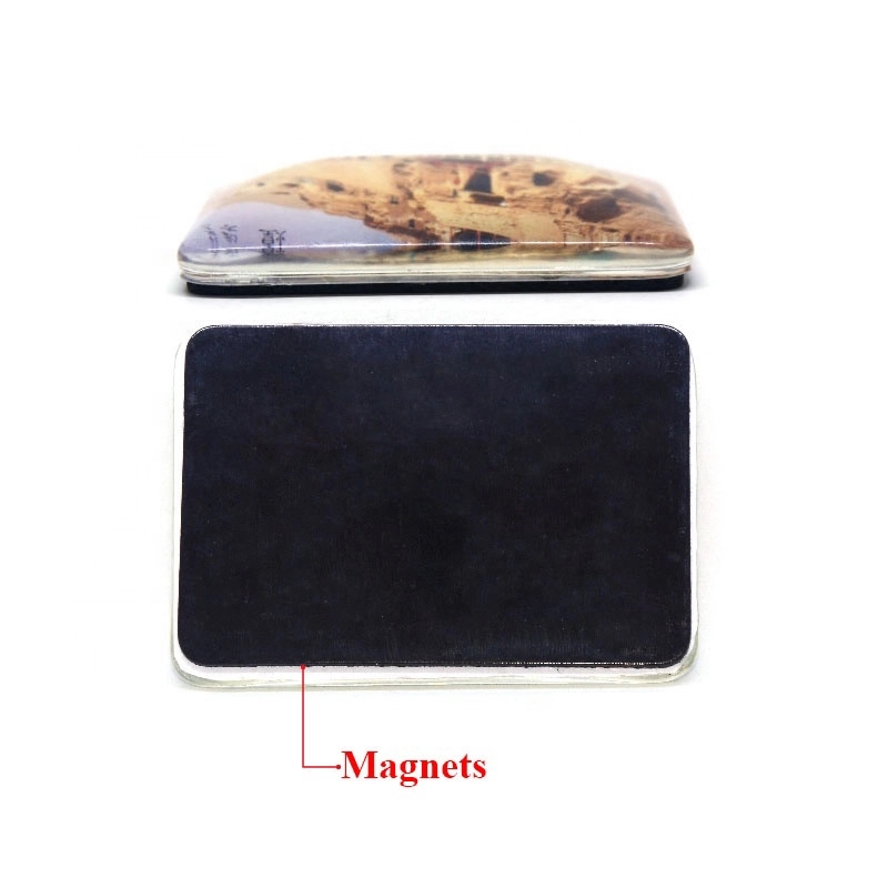 Rectangle crystal Glass 3D Fridge Magnet 8