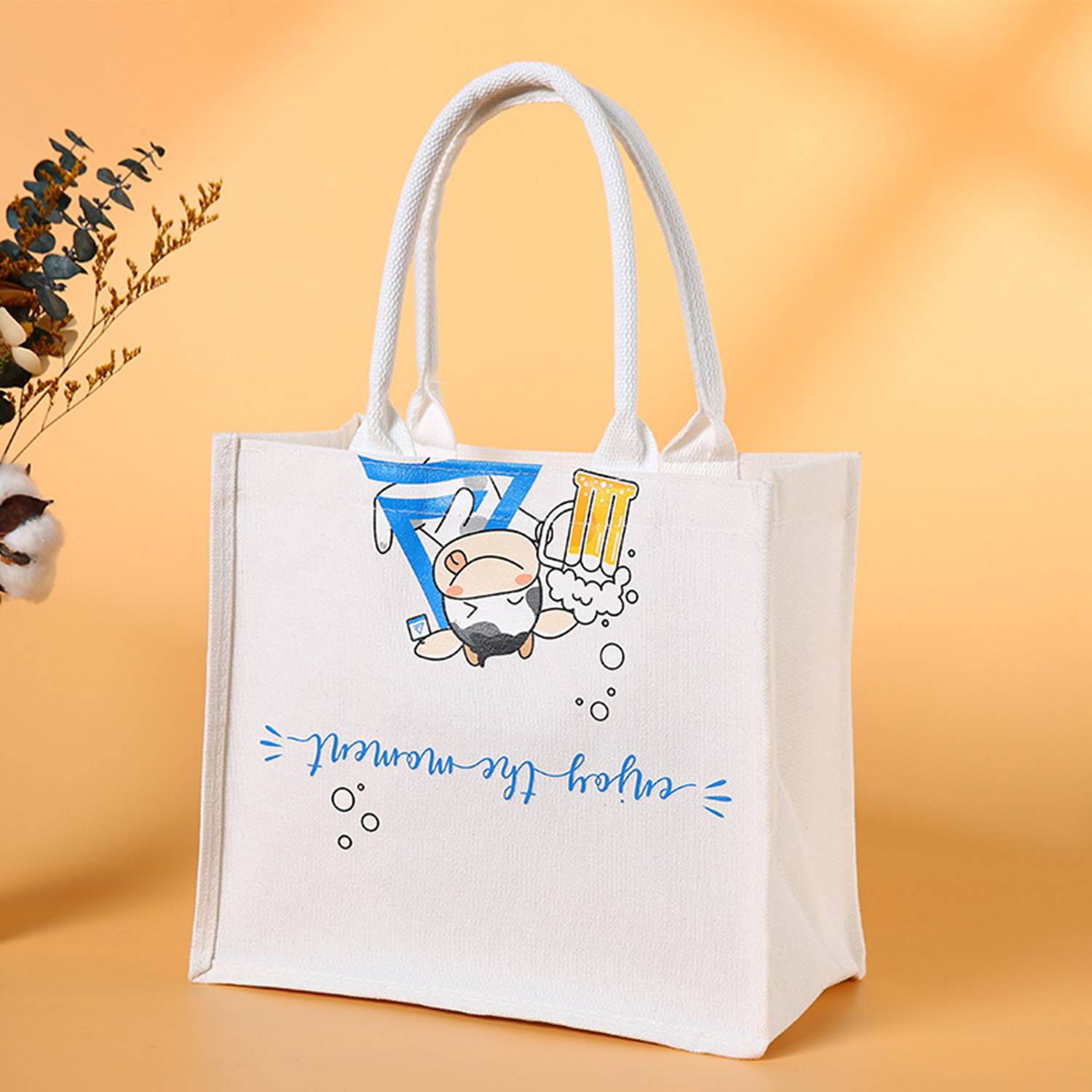 Customized Canvas Tote Bag, custom tote bag with logo imprint 2