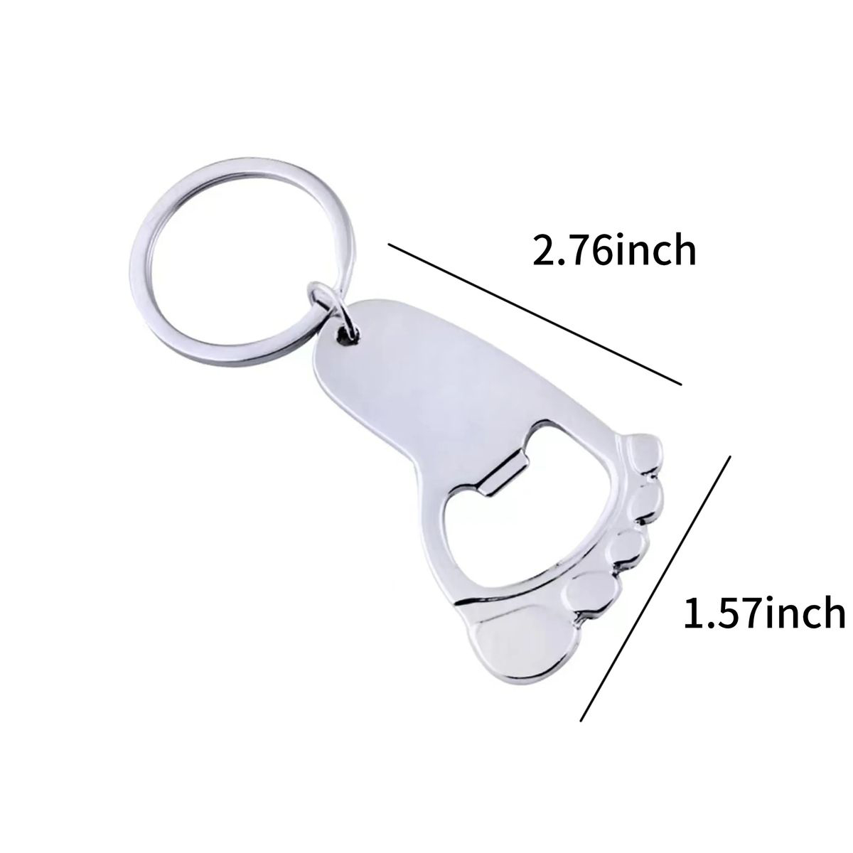 Zinc Alloy Foot Shaped Bottle Opener 2