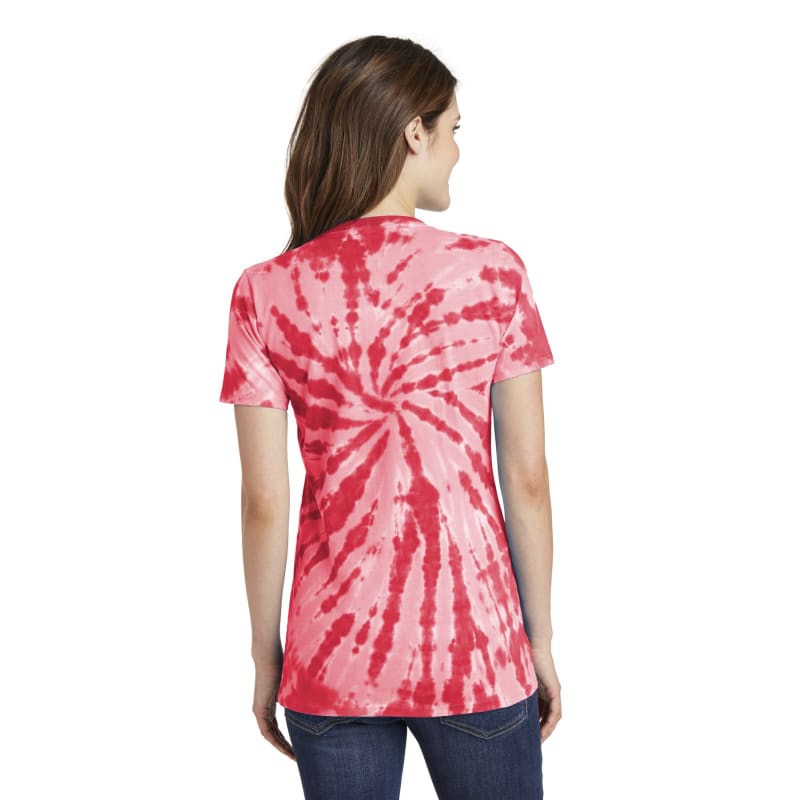 Port & Company Women's Tie-Dye V-Neck Tee. 65