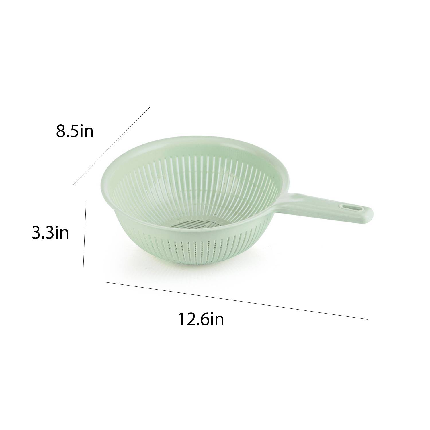 Plastic Round Hollowed Out Dishwashing Basket with Handle 8