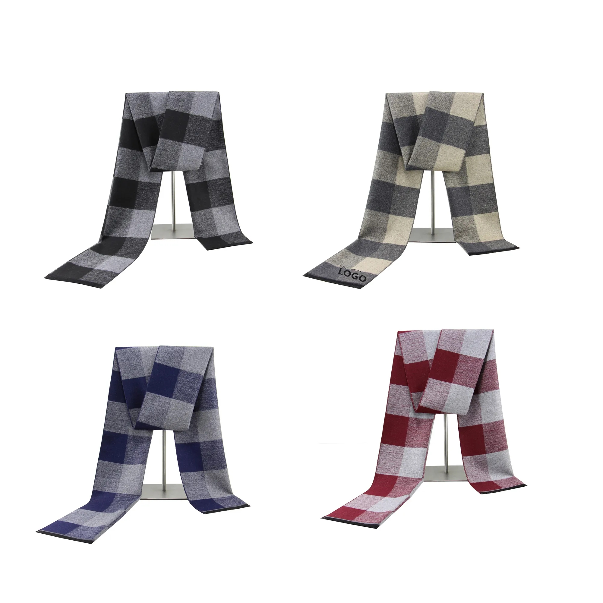 Plaid Warm Scarf MOQ 100PCS 5