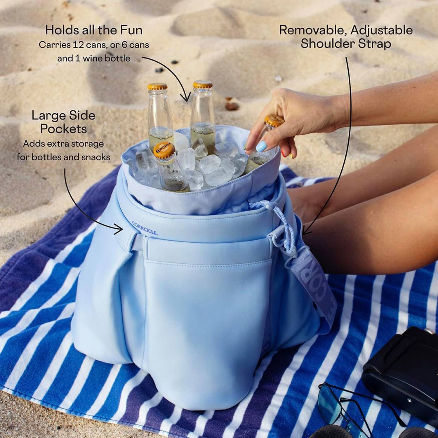 Neoprene Drawstring Beverage Cooler Bag 3