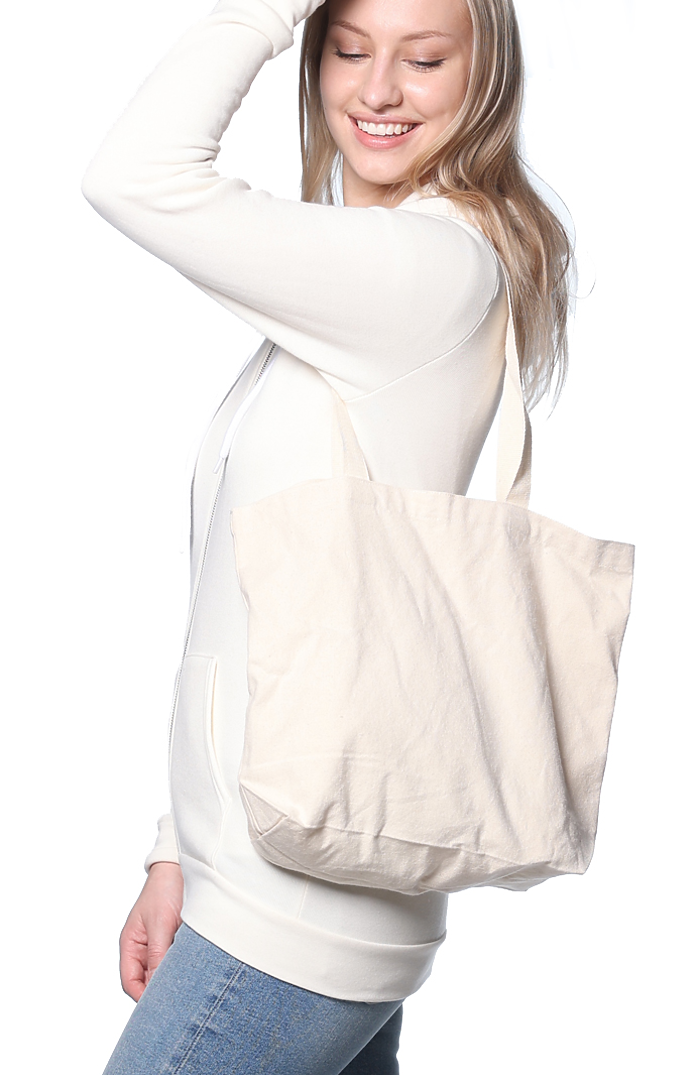 Organic Canvas Small Tote, custom tote bag with logo imprint 4