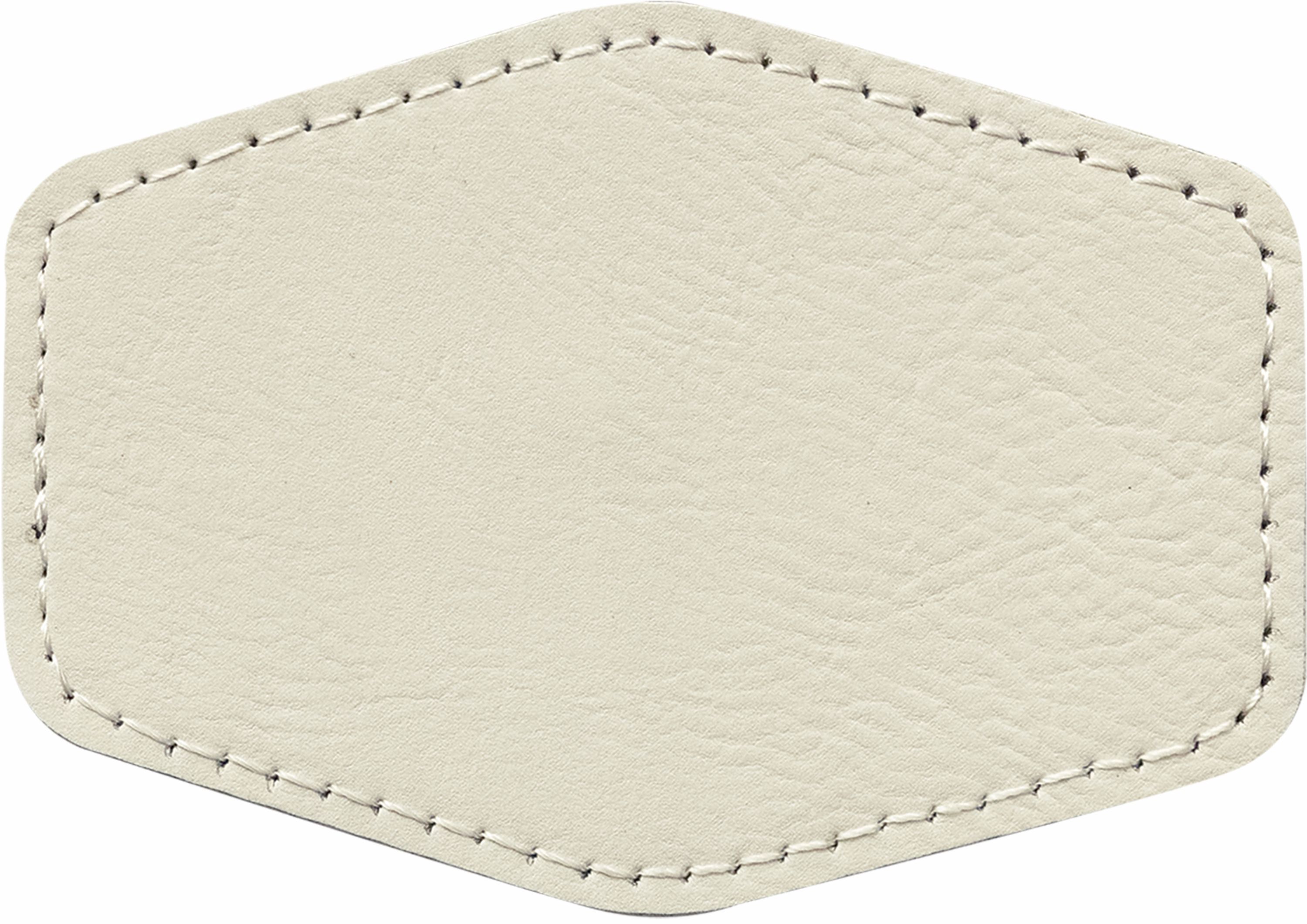 3" x 2" Hex Leatherette Patch with Adhesive 4