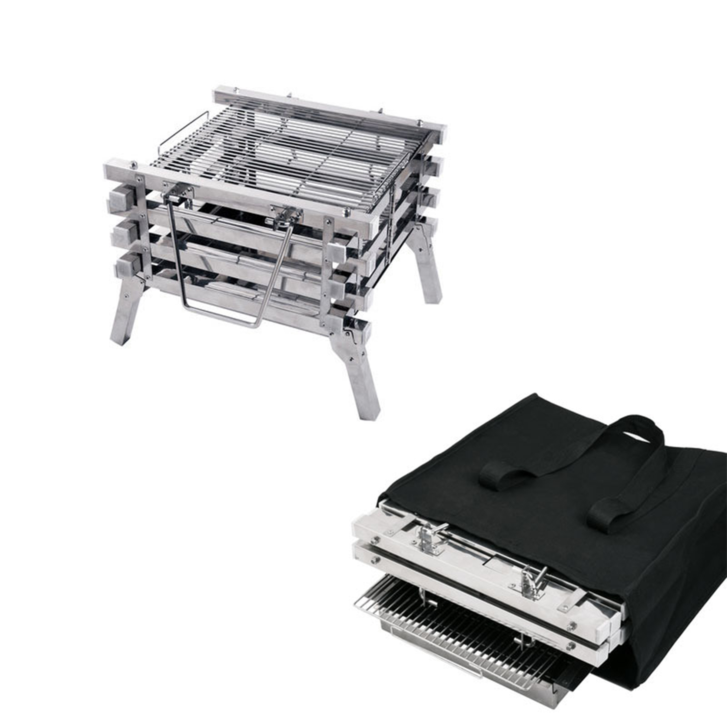 Stainless Steel Portable Folding Barbecue Grill 2