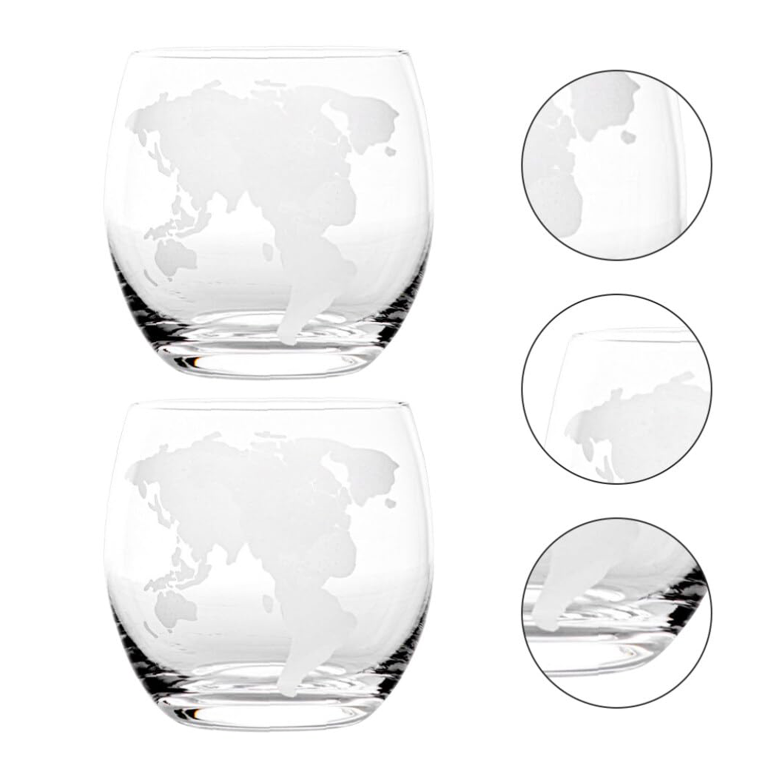 Earth Pattern Transparent Wine Glass 6