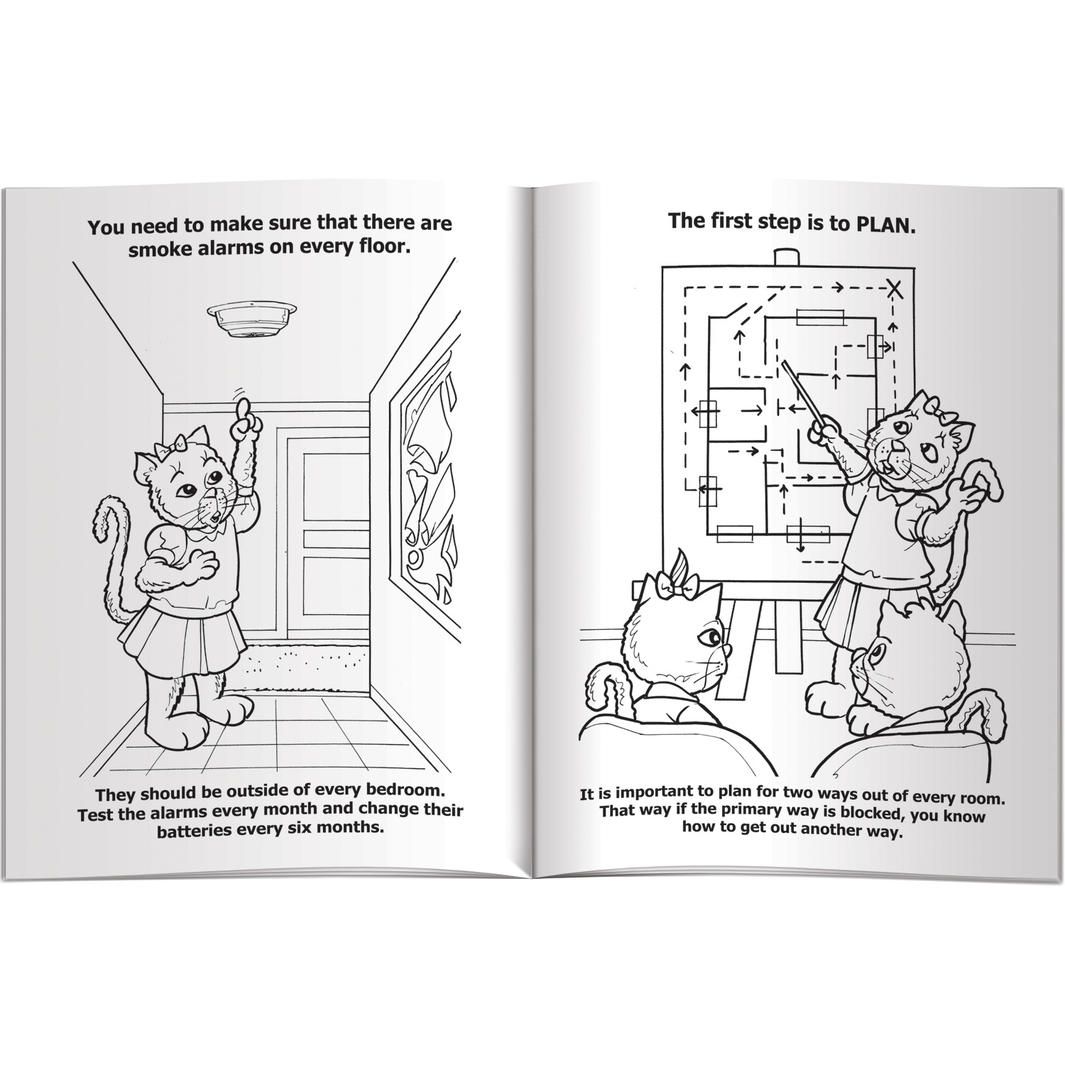 Coloring Book - Escaping Fire Danger 4