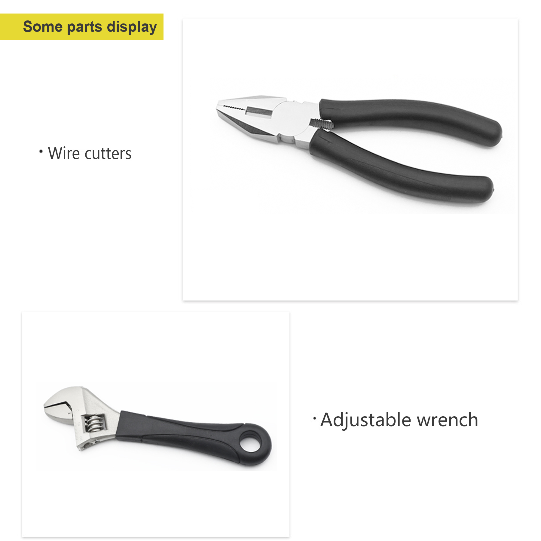 HandyPro 18pc Household Tool Set with Hammer, Adjustable Wrench, and Pliers 9