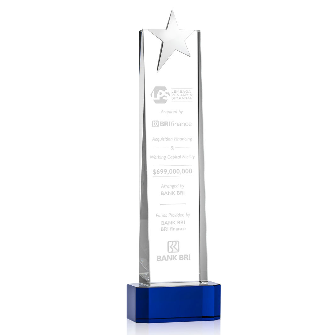 Fanshaw Silver Star Award on Base - Blue 2