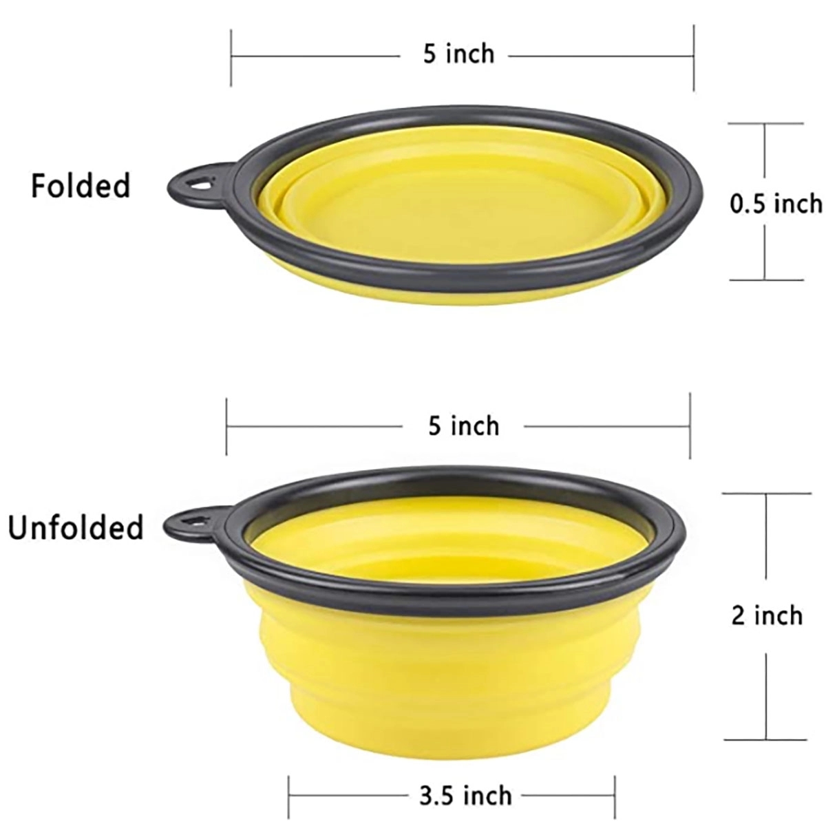 12Oz Pet Folding Bowl With Carabiner Clip 4