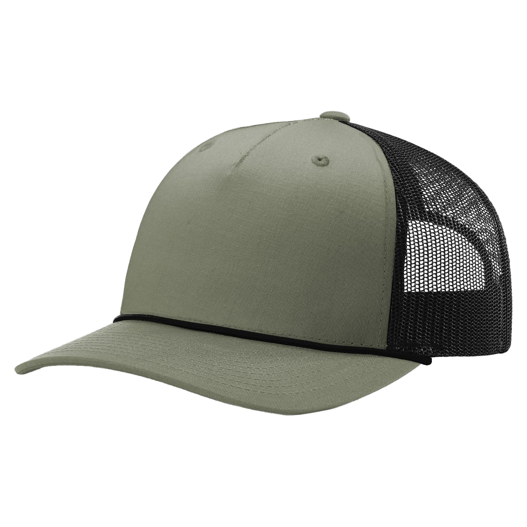 Richardson 112FPR 5-Panel Trucker Hat with Rope w/Leatherette Adhesive Patches or Embroidery 41