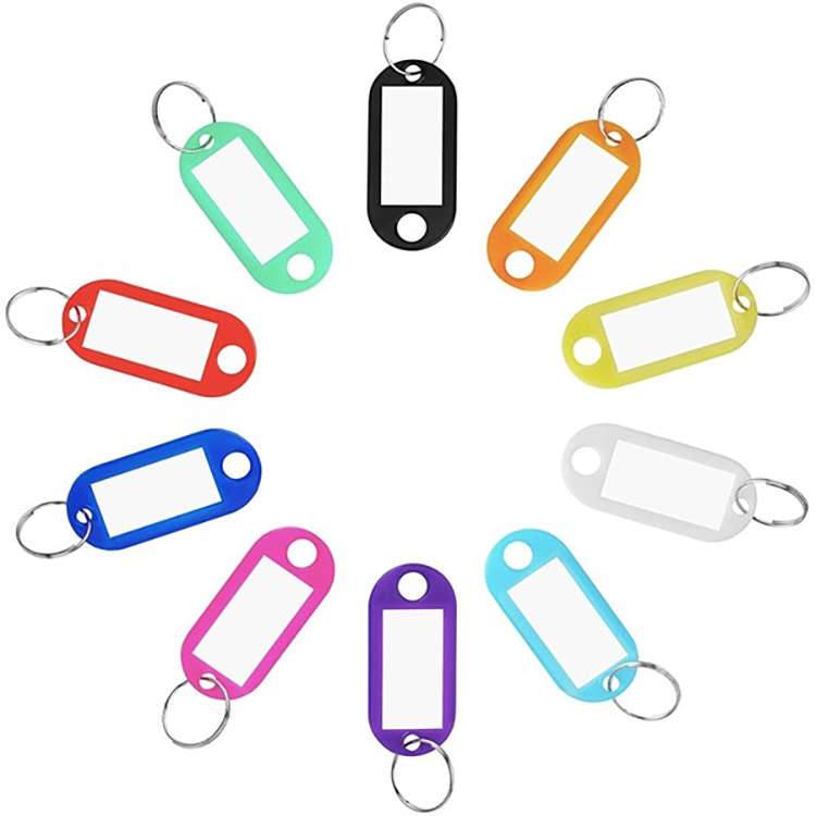 Plastic Key Tags with Container , Ring and Label Window 2