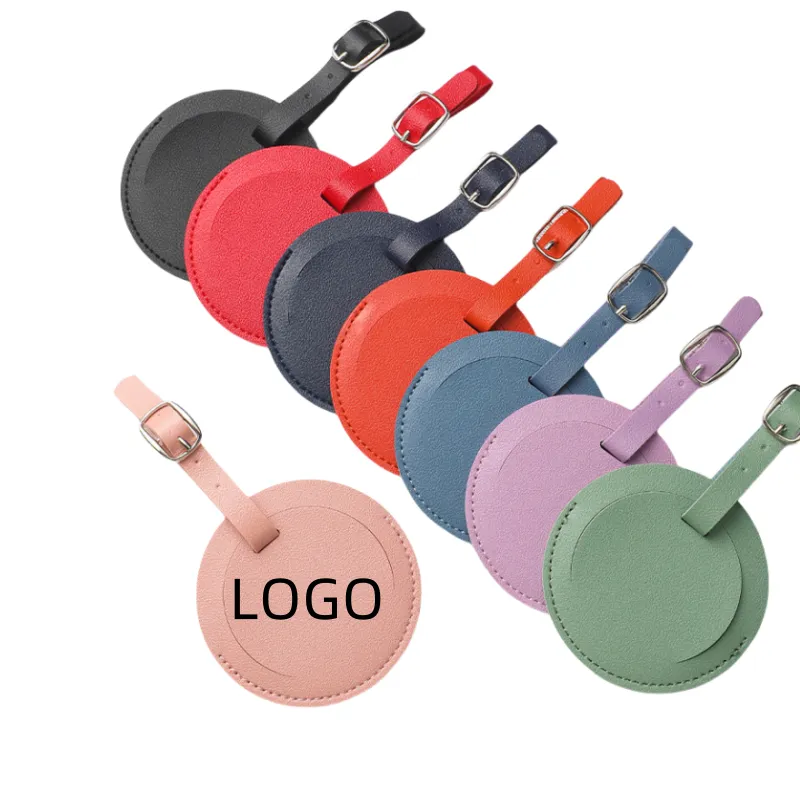 Round PU Luggage Tags 3