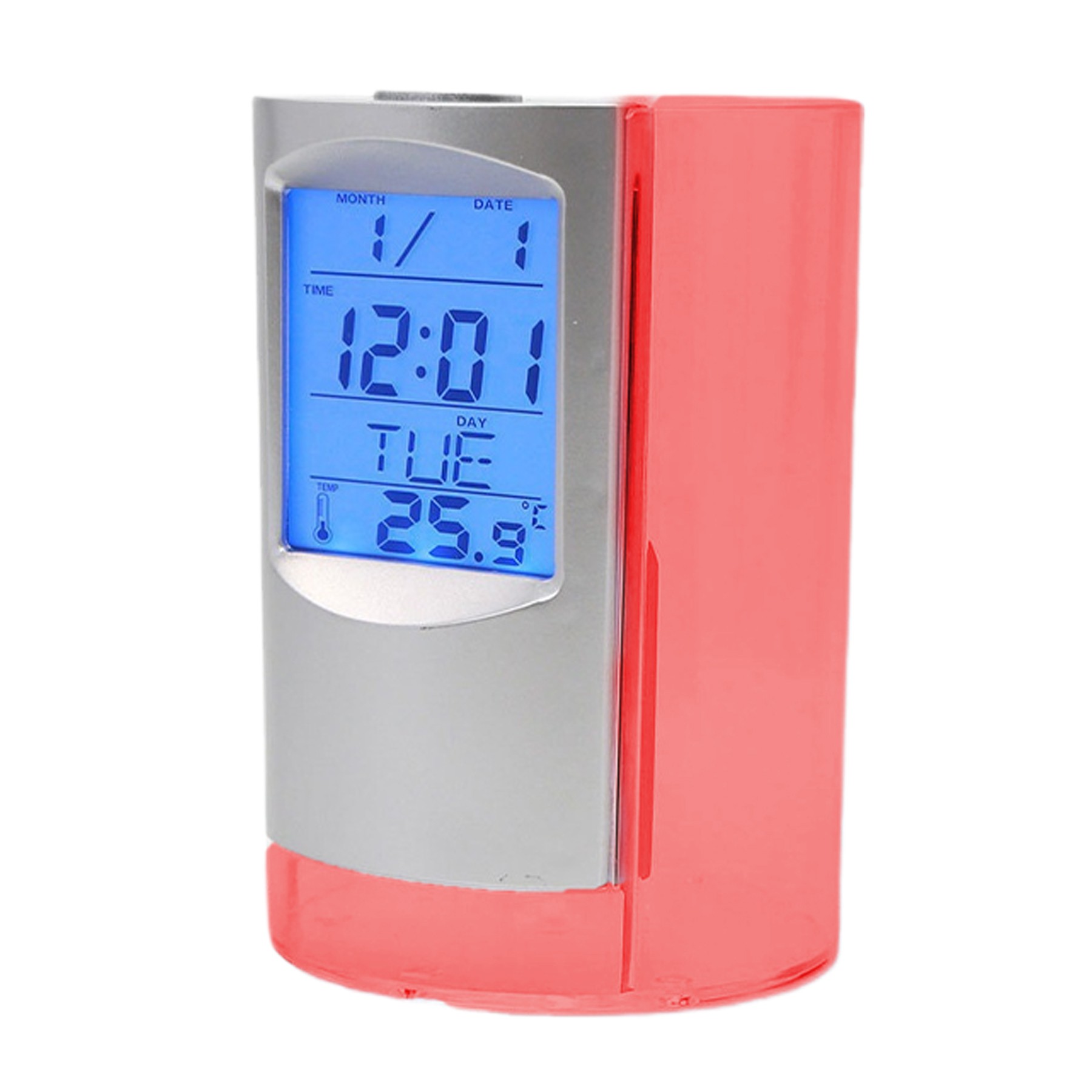 Desktop Alarm Clock Pen Holder 4