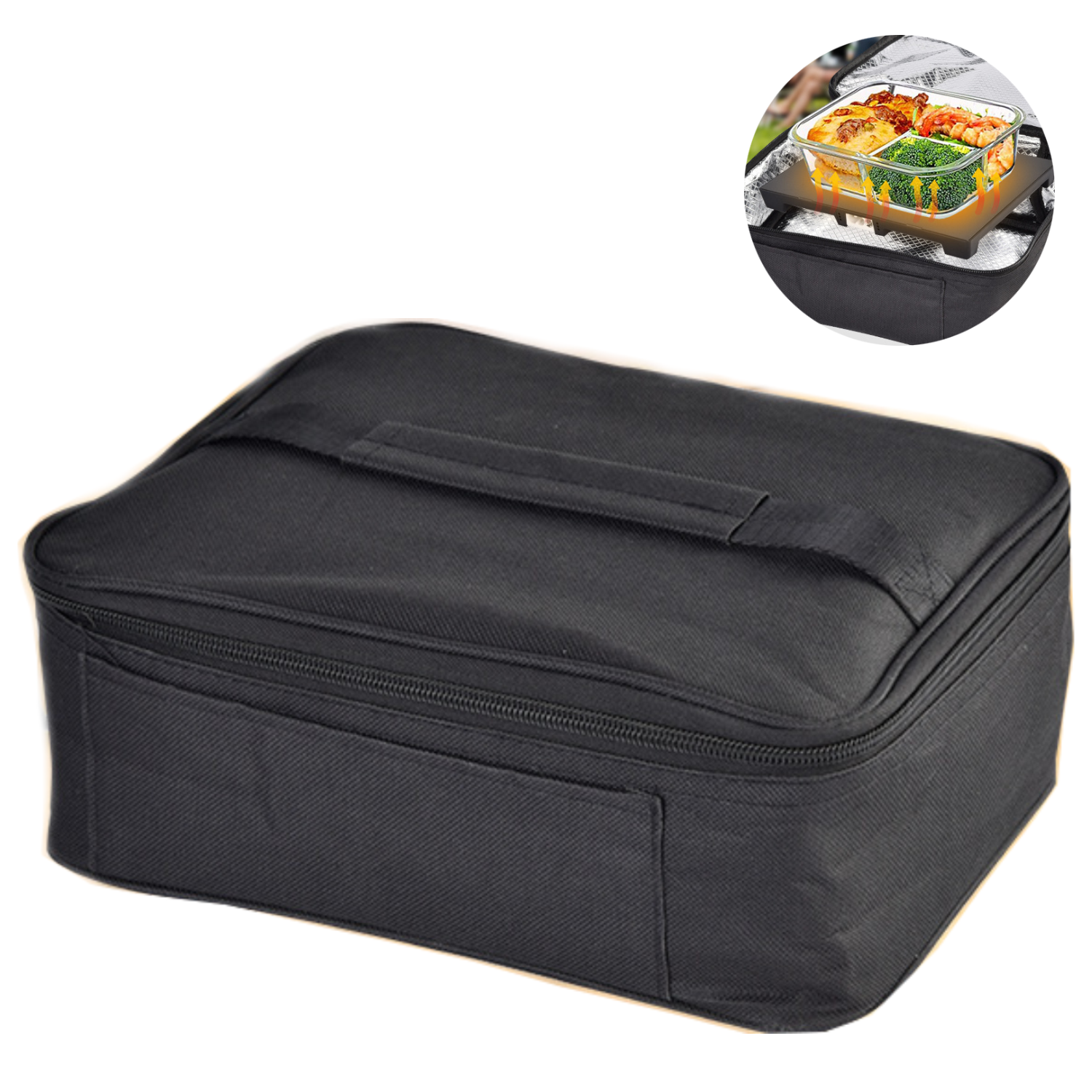 Car Heated Aluminum Foil Insulated Lunch Box 3
