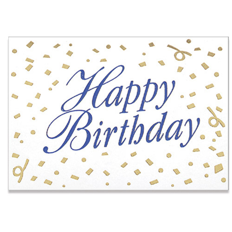 Gold Birthday Confetti Greeting Card 1