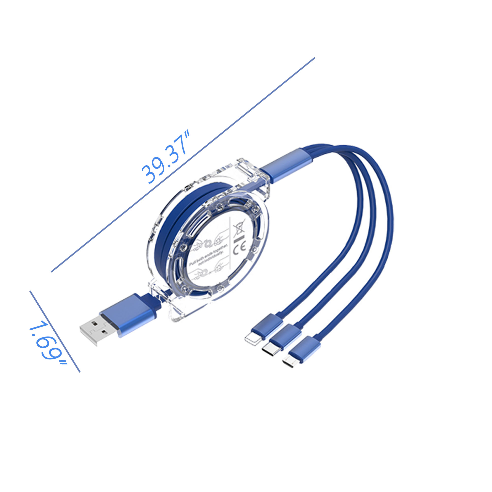 3 in 1 Multi USB Retractable Charger 2