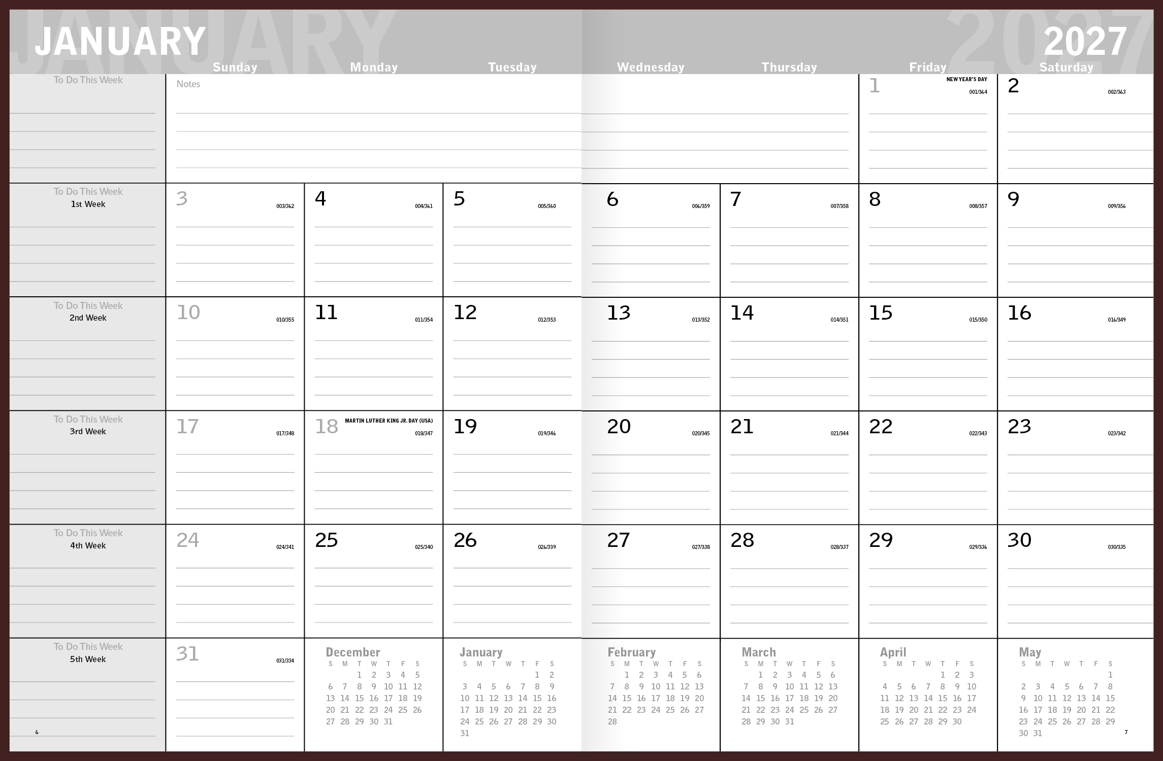 Triumph® Calendars Classic Monthly Planner 49