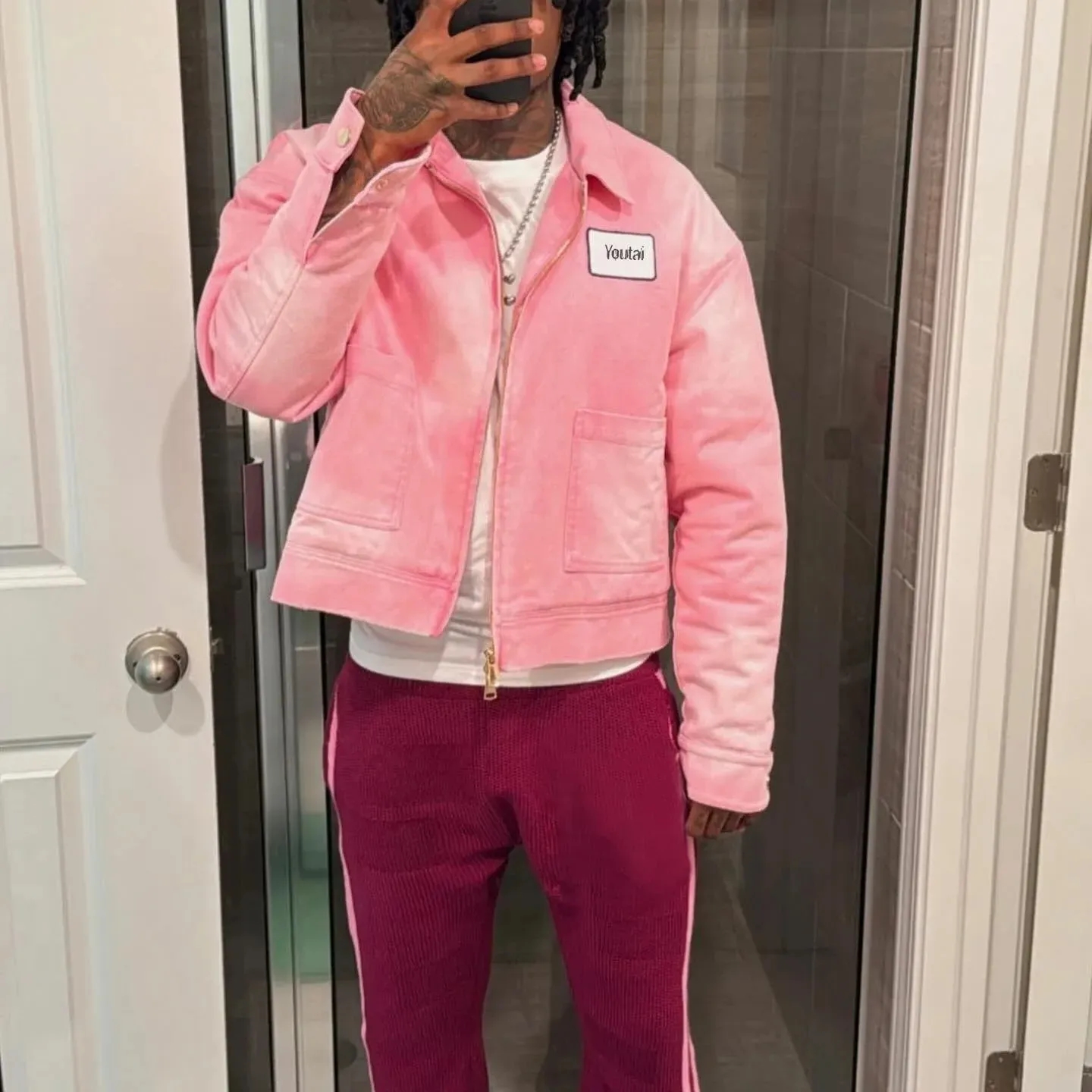 Varsity Bomber Jacket Heavyweight Winter Streetwear 5