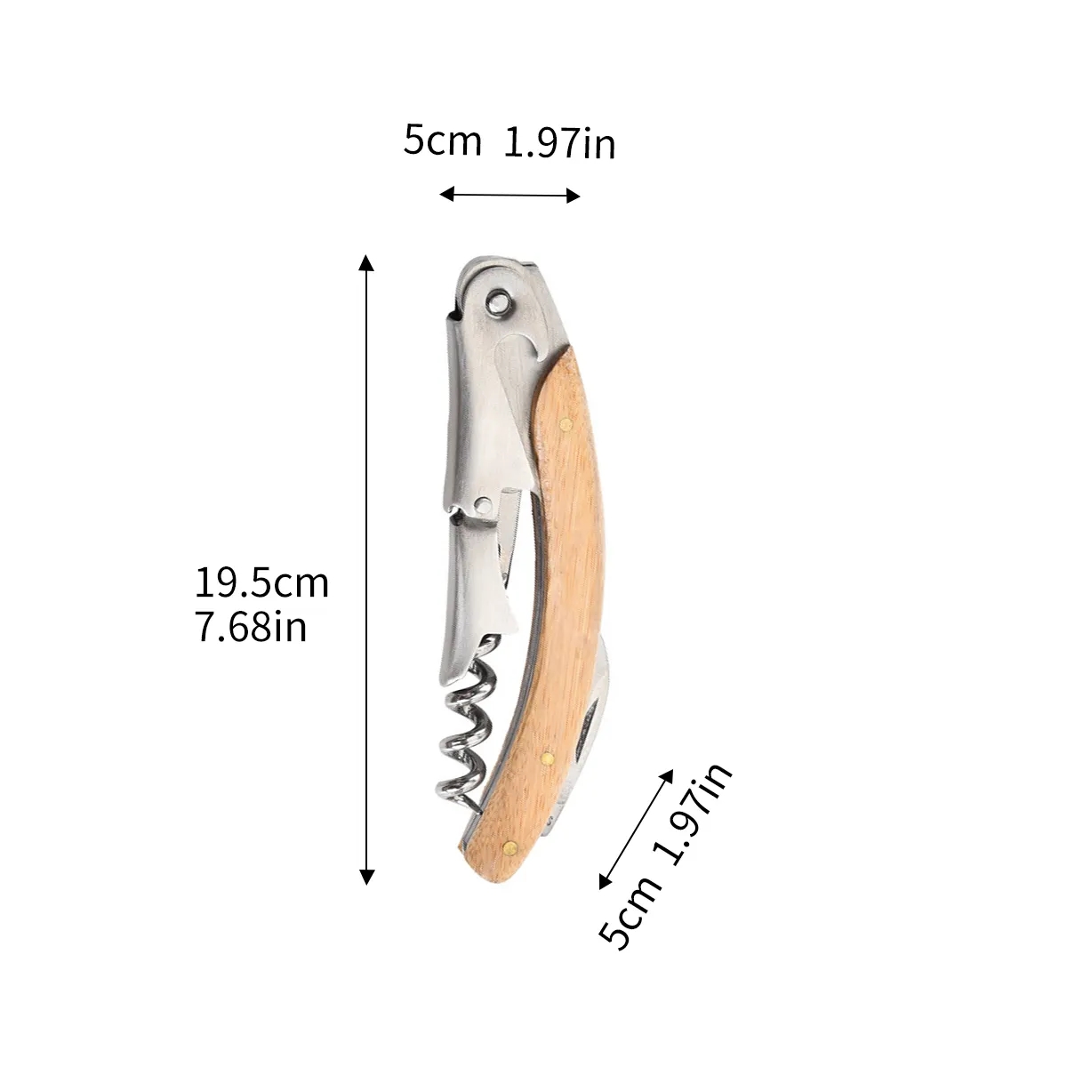 Professional Waiter's Corkscrew with Wood Handle 6
