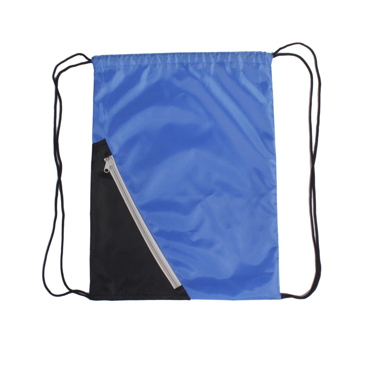 210D nylon front zipper pocket drawstring cinch backpack 9