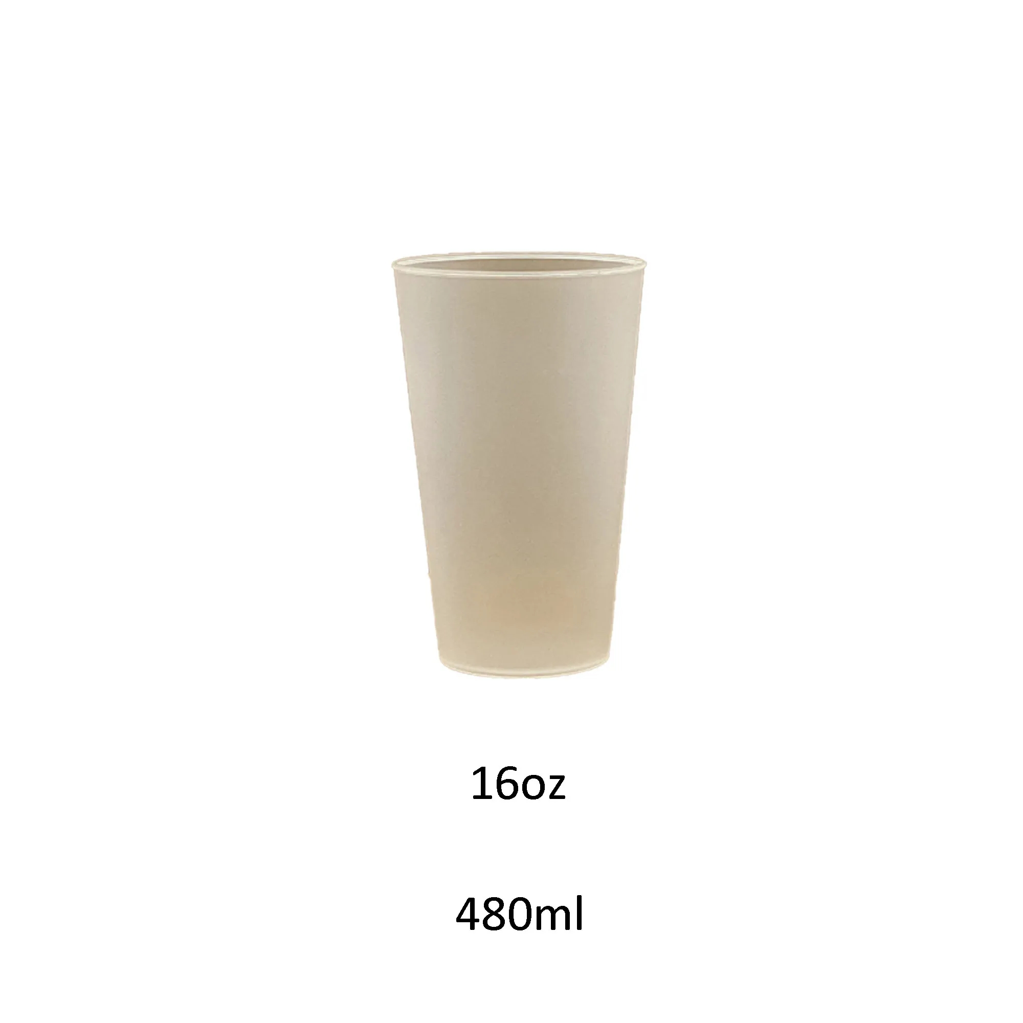 MOQ 100 Frosted Plastic Stadium Cup 4"L x 3.5"W x 2.5"H 4