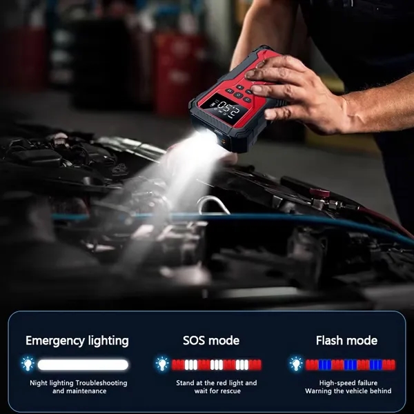 4 in 1  Multi-function Car Jump Starter with Air Compressor 4