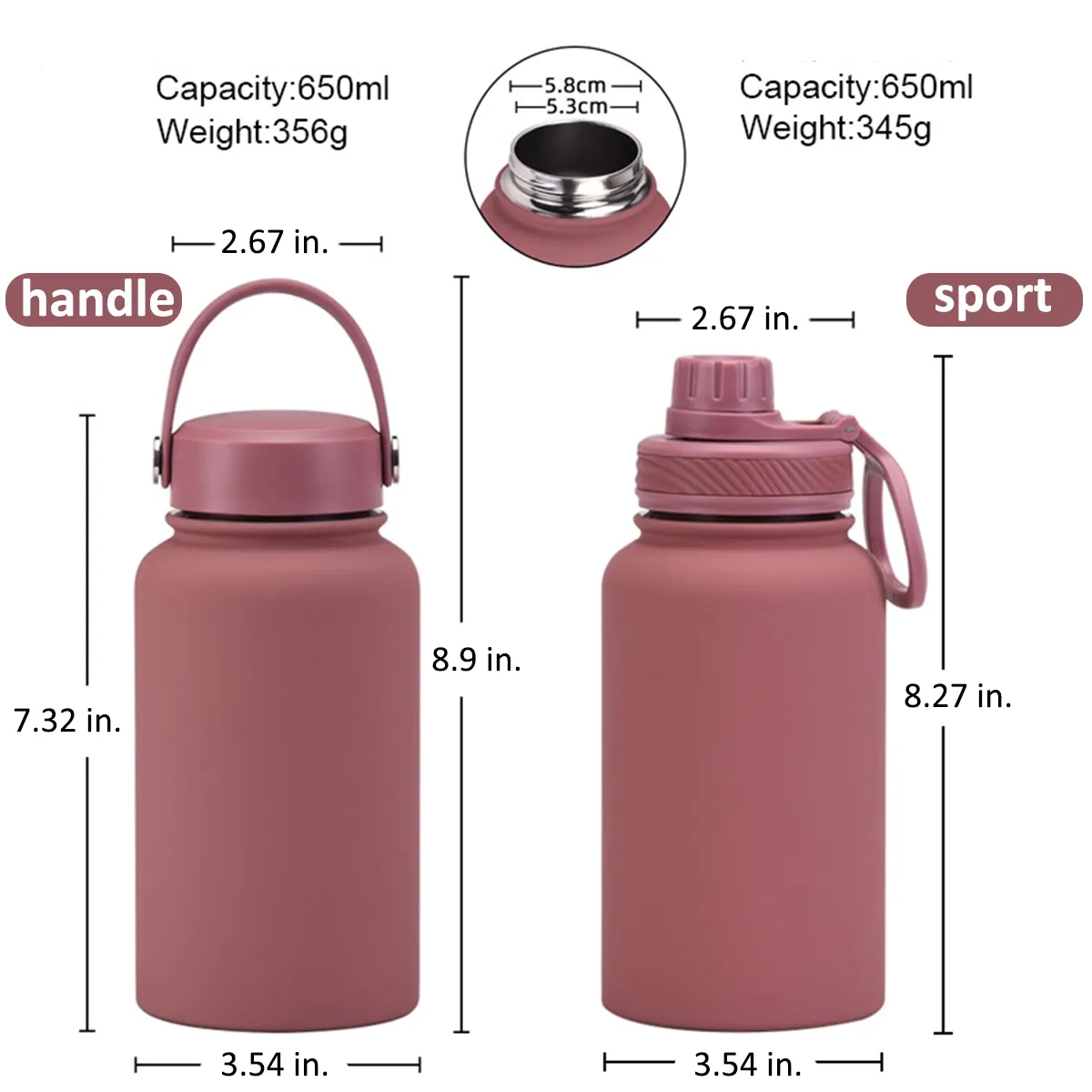 Colorful Insulated Water Bottle, custom water bottle with logo imprint 3