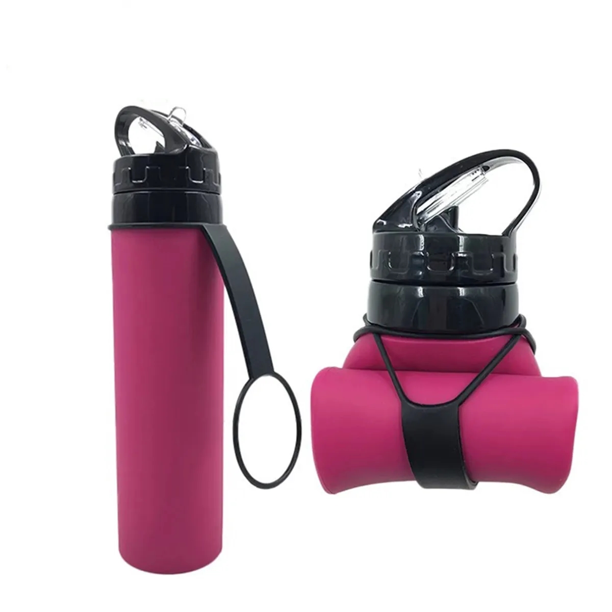 20Oz Silicone Collapsible Cup Folding Sports Water Bottle 2