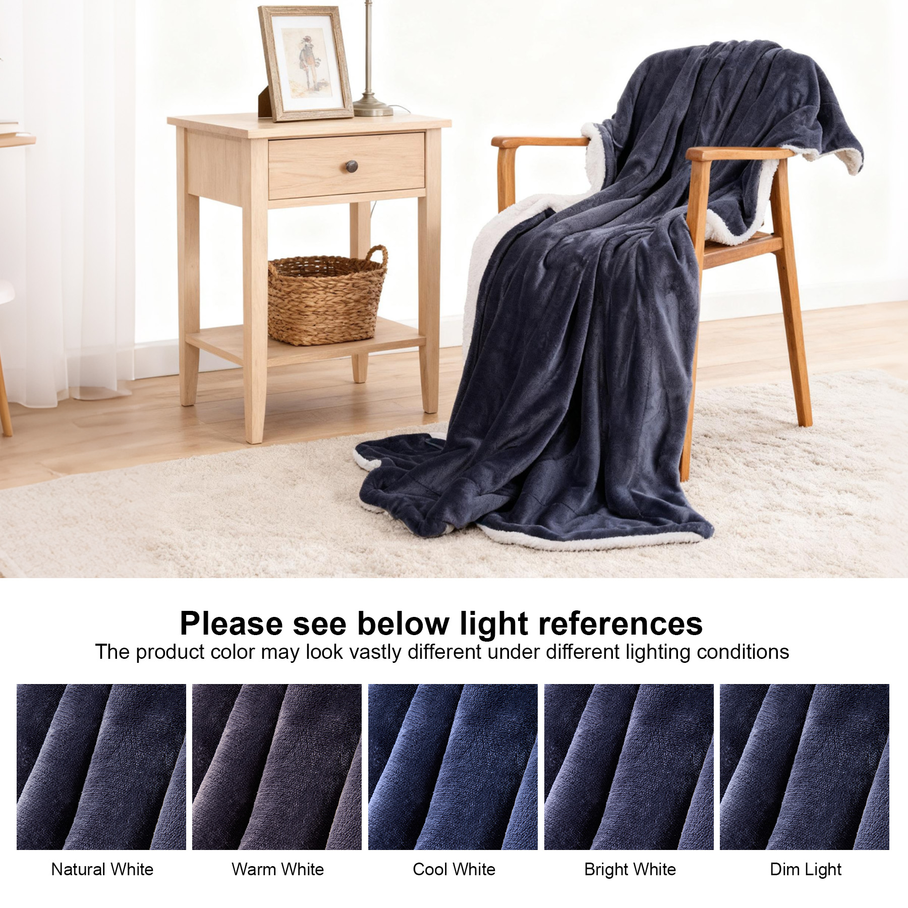 Dual Layer Soft Micro Mink Sherpa Blankets 50" X 60" 8