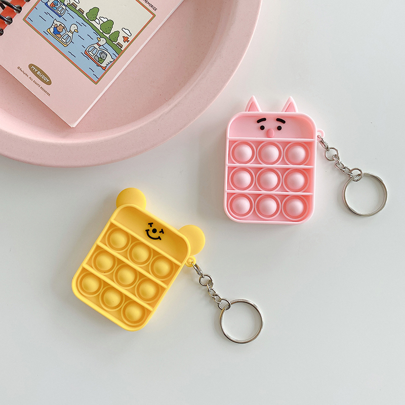 Silicone Squeeze KeyChain Toy for Adults Kids 3