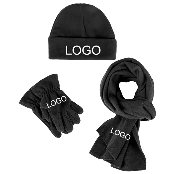 Fleece Kids Hat, Scarf and Gloves Set - 3 Pieces 6