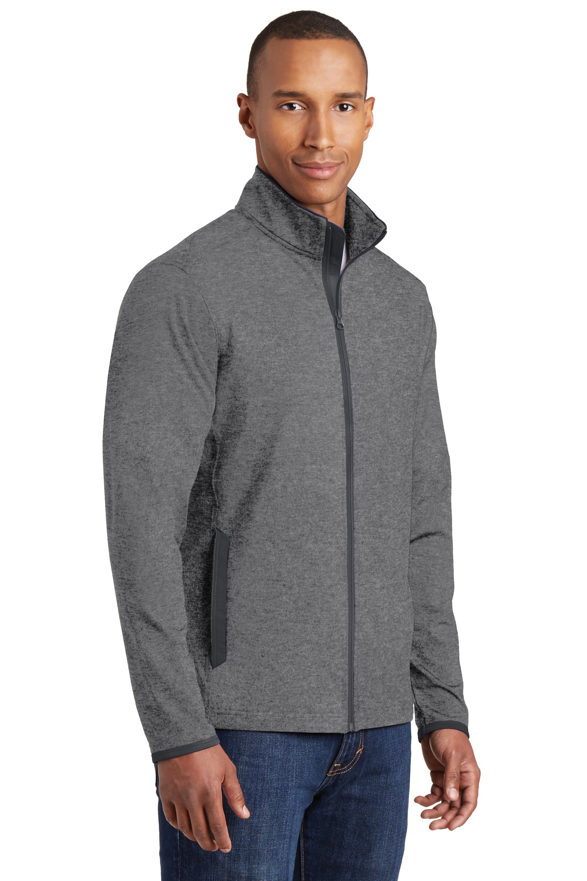Sport-Tek Sport-Wick Stretch Contrast Full-Zip Jacket. ST853 13